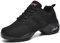 Hixingo Tanzschuhe Damen Jazzschuhe, Modern Lace-Up Mesh Damen Jazz Schuhe Tanzschuhe, Luftkissen Geteilte Sohle Tanzsneaker Cheerleader Dancesneaker Schwarz