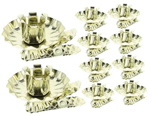OUNONA 10 Piezas Clip de Vela Metálico para Árbol de Navidad Decoración Clip para Vela de Sujeto de Hierro para Candelabro Navideño