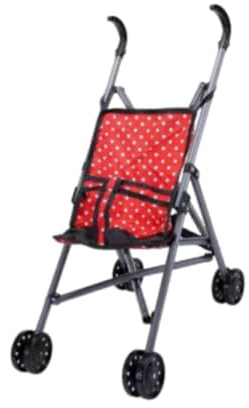 Sharplace Passeggino Giocattolo per Bambole per Bambini, Carrozzina Bambole, Passeggino Giocattolo Interattivo per Regali per Ragazze, Giocattoli educativi Pieghevoli per Giochi di Ruolol, 23x35x49cm.