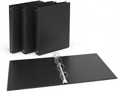 Favorit Set da 2 Raccoglitori ad Anelli Sprint in Cartone, 22 x 30cm, 4 Anelli Tondi da 30mm, Colore Nero