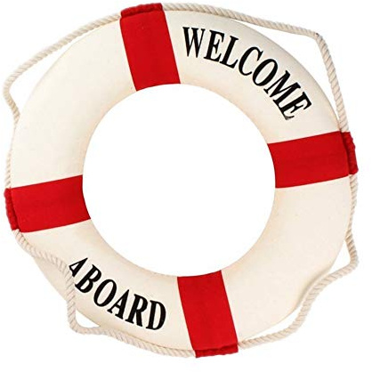 Schaumstoff nautisches Rettungsring Rettungsring Boot Wanddekoration Tür Hängende Ornament Zuhause Restaurant Kindergarten Wandbehang Dekoration Rot 45cm