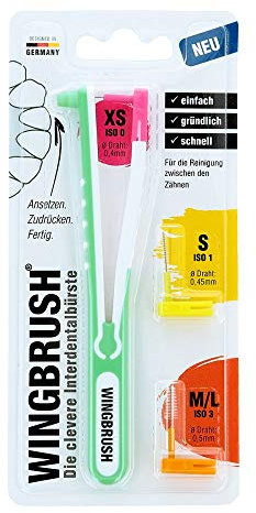 WINGBRUSH Starter-Set Halter m.3 Bürsten 1 St