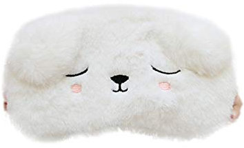Minkissy Schlafaugenmaske Tier Schlafmaske Weichen Plüsch Augenbinde Eyeshade Augenabdeckungen Augenmaske für Mädchen Frauen Kinder Gefallen