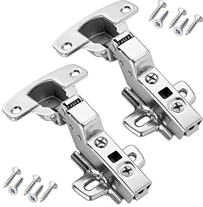 SOTECH 4 Stück Hettich Sensys 8645i TH 52 Innenanschlag Topfband inkl. Schrauben M4 x 20 mm Einliegend Öffnungswinkel 110 Grad mit Schließautomatik Distanz 1,5 mm Automatikscharniere
