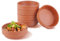 Terracotta Bowl, Iceten Tapas Olive Bowls Brown Glazed Cazuela Casserole Dishes Oven Safe Cooking bowls for Tapas Dishes Morrocan Dishes Camembert Serving Dishes Cazuela Dishes(6PCS，9.8㎝）