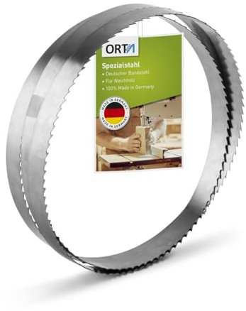 Orta Spezialstahl Sägeblatt - 1510 x 8 x 0,45 x 4 mm – Bandsäge/Bandsägeblatt ideal für die Bearbeitung von Weichholzarten