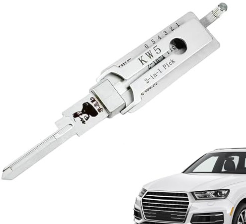 Dietrich Set, Mehrzweck Schlüsseldecoder Stainless Steel Key Decoders 2-in-1-Handwerkzeug KW5 Haken Und Tonabnehmer O-Ring-Werkzeugsatz Für Wartung Und Reparatur