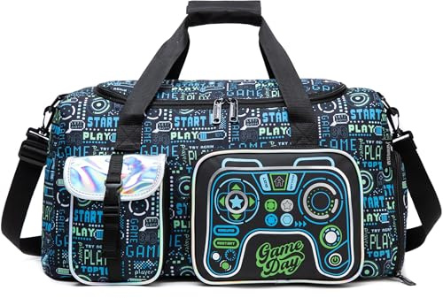 HTgroce Bolsa de Viaje Bolsa Deporte Niño Plegable Bolsa Piscina de Futbol Gym con Compartimento Zapatos