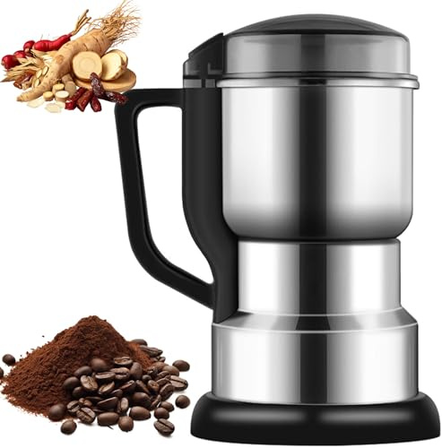 Máquina trituradora Multifuncional, Molinillo de café eléctrico de 400 W, máquina trituradora de Cereales, nueces, Granos, Capacidad de 500 g, para nueces, condimentos, Granos de café, Especias