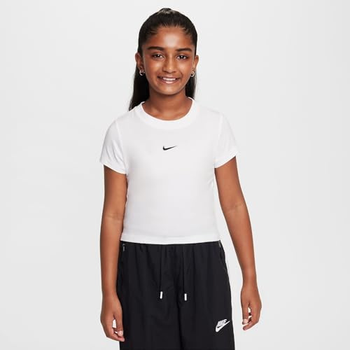 Nike Sportswear Camiseta Corta - Niña, White, HF7010-100, XL