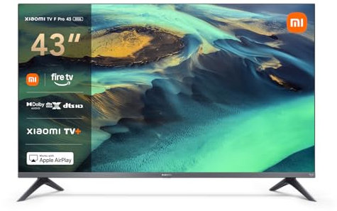 XIAOMI TV F Pro 43, 43 Pulgadas (101 cm), 4K UHD QLED, Smart TV, Fire TV, Control por Voz Alexa, HDR10+, MEMC, 2GB+32GB, Compatible con Apple AirPlay, 2025
