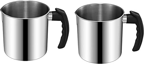 UrbanNest 2X Candle Making Pouring Pot, 44 Oz Double Boiler Wax Melting Pot, Candle Making Pitcher, Heat- Handle