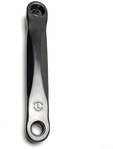 Brazo de manivela para bicicleta estática, 170 mm de longitud, construcción de hierro duradero, diseño de agujero rómbico, instalación izquierda o derecha, compatible con pedales de rosca (manivela