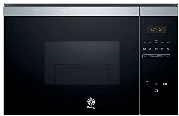 Balay 3CG4172X0 - Microondas integrable, Capacidad 20 Litros, Con Grill, Color Negro y Acero, 2021