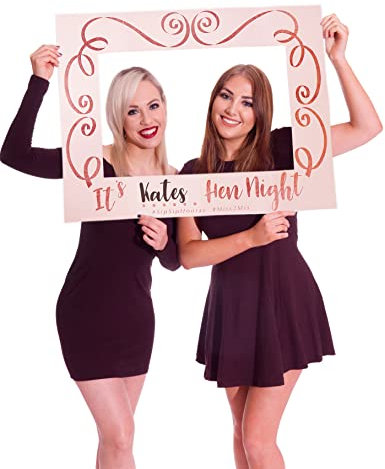 Alandra Party FRAME-RG Personalised Rose Gold Giant Size Hen Night Photo Frame