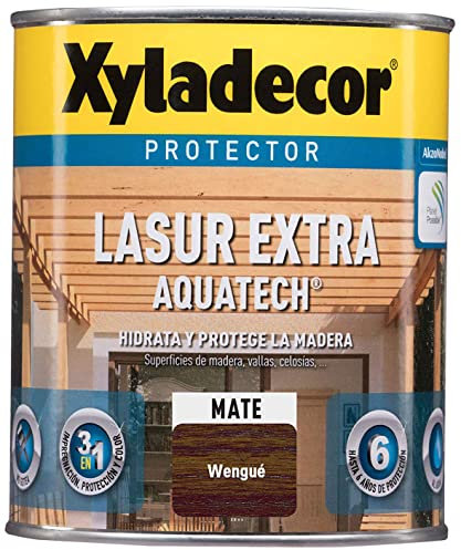 Xyladecor 250 Lasur Extra Mate Aquatech, Para madera Wengué, 750 ml