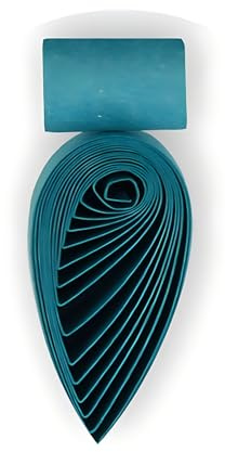 ODETOJOY Metallic Quilling papper 5 mm vit guldblå quilling pappersremsa svart -60 remsor, 54 cm längd (ark)