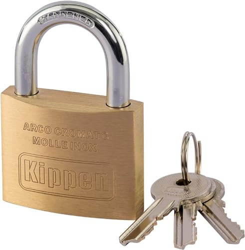 Kippen 2002D1 Cadenas à arc avec corps en laiton 40 mm