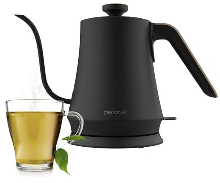 Cecotec Bollitore elettrico 1 Litri di capacità, Thermosense 500 Swan. 1200 W, riscaldamento rapido, filtro anticalcare, senza BPA e altri tossici, base girevole a 360°, design a forma di cigno