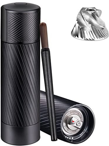 Homnoble Macinapepe Professionale, Macina Pepe Manuale in Metallo Alto Rendimento Macinino per Pepe Resistente con Grossolanità Regolabile e Lama in Acciaio Inox