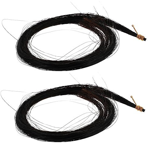 TOYANDONA Natürliches Violahaar Bogenhaar Hochwertiges Bogen-pferdehaar Instrumentenzubehör Für Bratschenbögen Schwarz