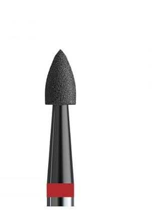 Kodi Professional Punte Fresa Unghie, Set di punte manicure elettrico, Punte per unghie diamantate fiamma piccola 243, diametro 2,5 mm, abrasivo morbido, sputtering al carbonio