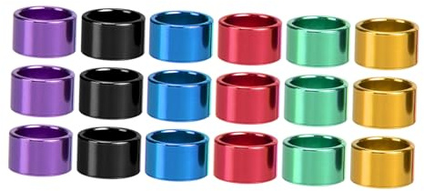 Mobestech Anneaux de Volaille en Aluminium Colorés 18pcs pour Pigeons et Perruches, Bagues Identification Faciles à Gérer, Bandes Jambes Oiseaux Couleur Aléatoire