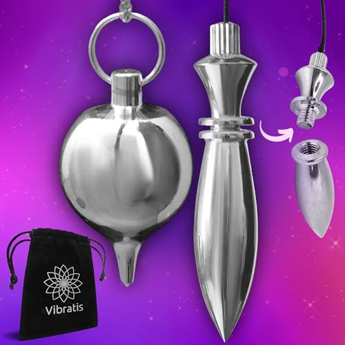 Vibratis - Pack Pendule Divinatoire de Radiesthésie x2 Goutte d'Eau & Pendule Égyptien THOT Émetteur- Récepteur (Géobiologie, Soin, Reiki, Divination, Radionique...)