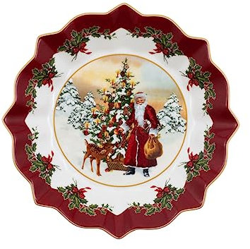 Villeroy & Boch Toy's Fantasy Ciotola Grande Babbo Natale e Albero, Porcellana, Multicolore, 25 x 25 x 4 cm