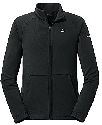 Schöffel Herren Fleece Jacket Toreck M, warme Fleecejacke, atmungsaktive Funktionsjacke aus Stretch-Fleece, black, 48