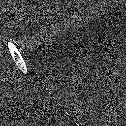 MICTER Patch di Riparazione in Pelle 40 * 200 cm, Toppe per Riparazione Autoadesive in Pelle, Grande Pelle Adesiva per Riparazioni per Divano, Sedile Auto, Mobili, Tappezzeria (Grigio Scuro)