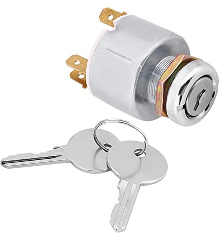 12V Interruptor de Encendido Automático, 3 Posiciones Interruptor de Encendido Modificado para Automóvil con 2 Llaves, Llave Contacto Barco, Llave Arranque Tractor