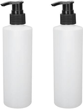 Yunir 2pcs 250ml Massage Oil Heater Pump Dispenser Bottles, Black ABS Plastic, Reusable Refillable, Leak-Proof, Suitable for Creams, Lotions, Shampoos, Tanning Lotions
