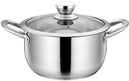 DJFKDYHPE Stainless Steel Nonstick Covered Saucepot with Steamer Insert