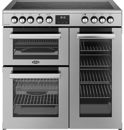 Belling Cookcentre 90E 90cm Electric Range Cooker with Ceramic Hob - Stainless Steel - A/A Rated