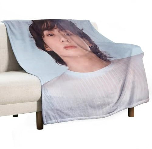 Generisch Decke Universaldecke Yogadecke Reisedecke Einzeldecke Jungkook Picknick-Gartendecke Bequeme Warme Flauschige Bettdecke (1 M)