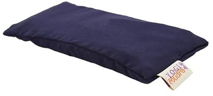 Entspannungs-Augenkissen aus Seide mit Bio-Leinsamen- und Lavendelfüllung – Aromatherapie für Yoga, Meditation & Tiefenentspannung (mit Lavendel, Blau)