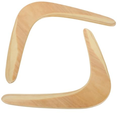 KONTONTY 2piezas Boomerang De Madera Artesanal para Ejercicio Aire Diseño Aerodinámico para Lanzar y Atrapar para Estudiantes y Actividades Recreativas