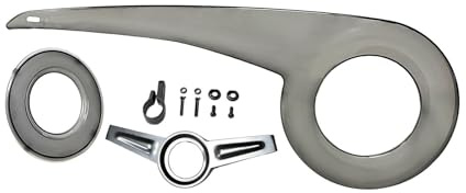 Perfeclan Fahrradkettenschutzabdeckung– Kettenblattschutz für 38T-40T Kurbeln – Leicht & Wetterfest – Einfache Montage – Ideal für Pendler & Freizeitfahrer​, Transparent Schwarz