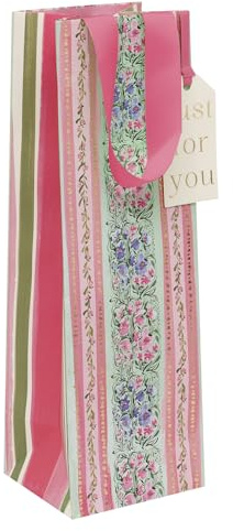 Glick Bottle Gift Bag - Summer Wash Floral Design - 110 x 340 x 100mm
