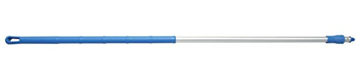 Limpiado Besenstiel Stiel Ergonomisch HACCP IFS Lebensmittelecht aus Aluminium und Polypropylen Griff SixSafe Stielverbindung in 11 Farben - 650 mm - blau