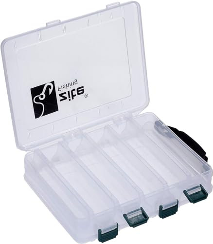 Zite Fishing Köderbox Angeln Doppelseitig mit Tragegriff 20x15,5x4,5cm - Kunstköder-Box Hardbaits Wobbler Blinker