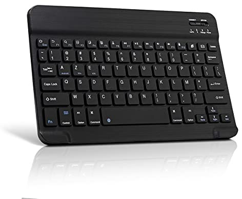 KARYLAX - Mini svart trådlöst bluetooth-tangentbord [fransk azerty] för 7/8 Danew-surfplatta, Archos, Logicom, Samsung, Blackview, iPad Mini