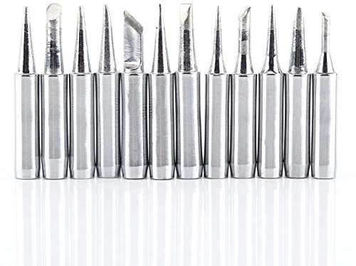 12pcs 900M Panne Fer a Souder T Base en Cuivre Toolcraft St-50d Pointes de Fer à Souder Remplacement Kit pour Stations à Souder
