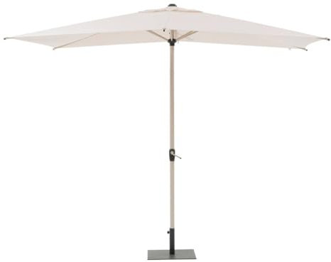 Hespéride - Parasol Droit Rectangulaire Loompa Argile - 3 x 2 m - Inclinable, Déperlant, Résistant UV, Aluminium - Pour Jardin, Terrasse, Balcon