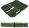Azonelife Messer-Rolltasche, Aufbewahrungstasche für Küchenmesser, Messertasche Kochmesser Rolltasche, Gewachste Canvas-Messertasche mit 7 Steckplätzen für Camping, Wandern (Grün)