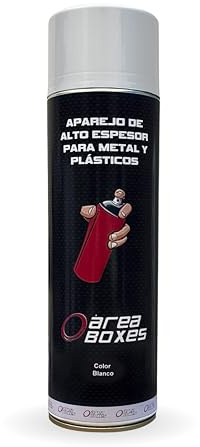 AREABOXES Sprayfärg, hög tjocklek, fyllningskraft, lätt slipning. Använd post primer eller för metall, plast, trä, etc. Riktning P/bil kvalitet 2k riggning 500 ml (1, vit)