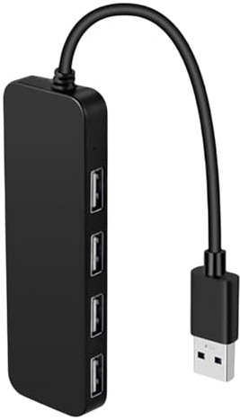 USB Splitter - USB Multiple Port | USB Hubs | Fast Data Transfer 4-Port USB Splitter for Laptop, PC & Plug & Play | Computers Components & Accessories