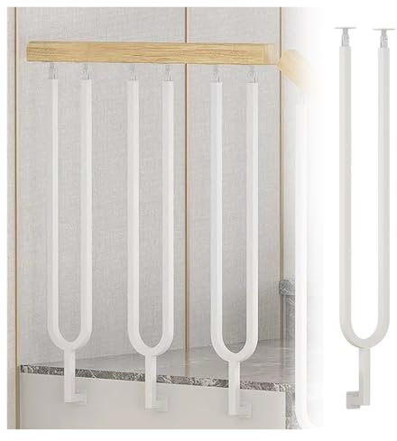 Ringhiera Per Scale Interne Esterni Montanti per scale interne Nero Metallo Regolabile, Soppalco Garage Scala Montante per ringhiera Altezza 65 75 85 95 105 115 125 cm, Interno/ Esterno Montaggio late