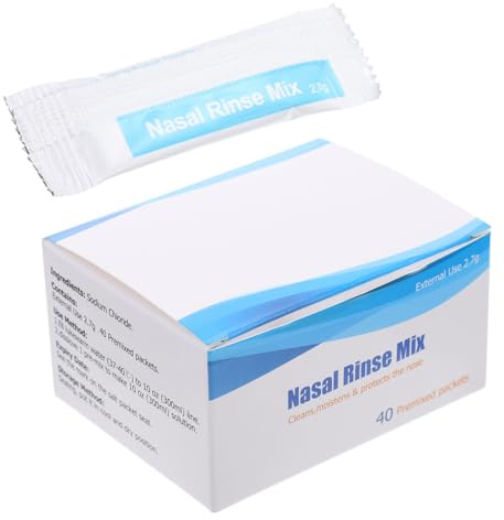GALPADA Sale per Lavaggio Nasale 2,7g X 40 Confezioni, Sale Salino Istantaneo per Pulizia Naso, Scioglimento Rapido e Protezione per Uso Domestico e All'aperto